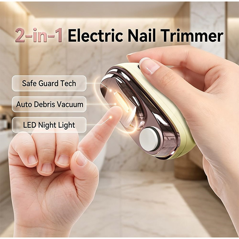 Smart Home Appliances - 2-in-1 Intelligenter Elektrischer Nagelknipser & Polierer,