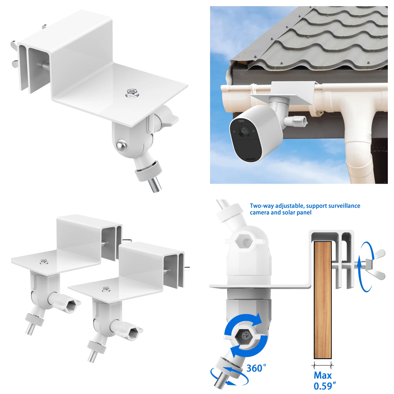 Video Doorbell - Wetterfeste Dachrinnenhalterung für Ring Video Doorbell