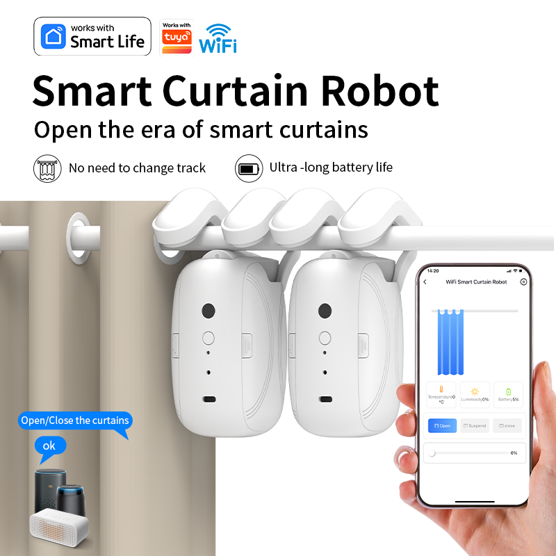 2 Stück Wi-Fi Smart Curtain Ro – Smart Curtain Robot Bewertung und Preis