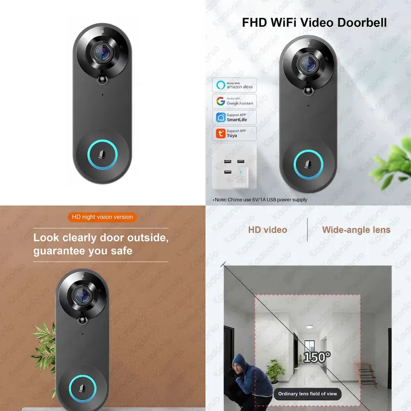 Kadonio 1080P WLAN-Video-Türkl – Video Doorbell Bewertung und Preis