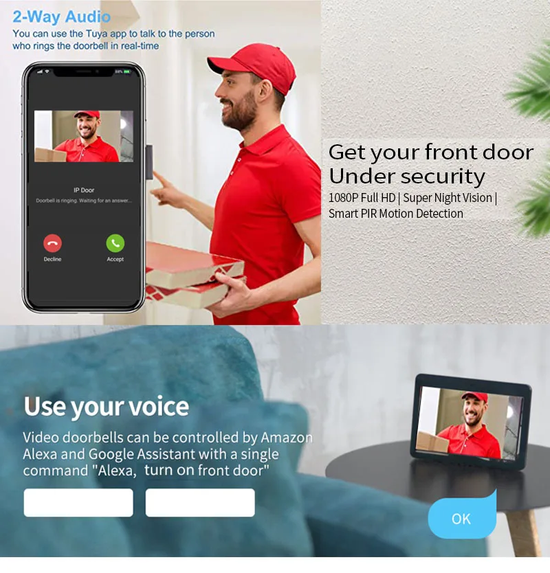 Türsprechanlage mit 10,1 Zoll  – Video Doorbell Bewertung und Preis